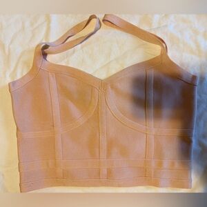 bebe Peach Halter Bustier
